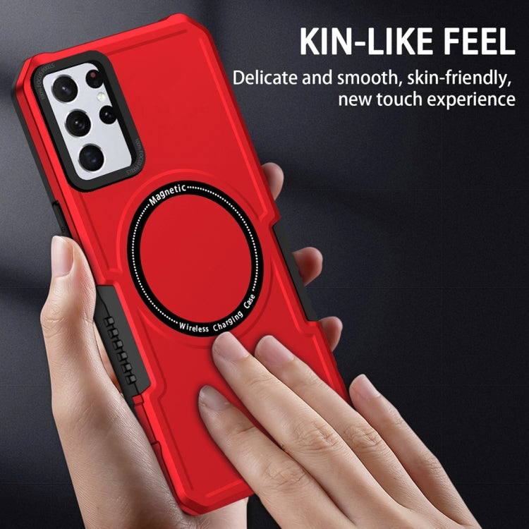 For Samsung Galaxy S23+ 5G MagSafe Shockproof Armor Phone Case(Red) - Galaxy S23+ 5G Cases by PMC TechLife | Online Shopping South Africa | PMC TechLife