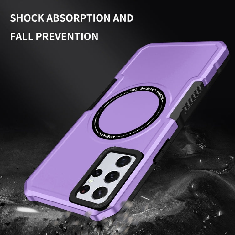 For Samsung Galaxy S23+ 5G MagSafe Shockproof Armor Phone Case(Purple) - Galaxy S23+ 5G Cases by PMC TechLife | Online Shopping South Africa | PMC TechLife