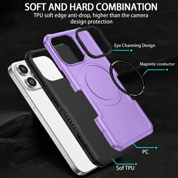 For Samsung Galaxy S23+ 5G MagSafe Shockproof Armor Phone Case(Purple) - Galaxy S23+ 5G Cases by PMC TechLife | Online Shopping South Africa | PMC TechLife