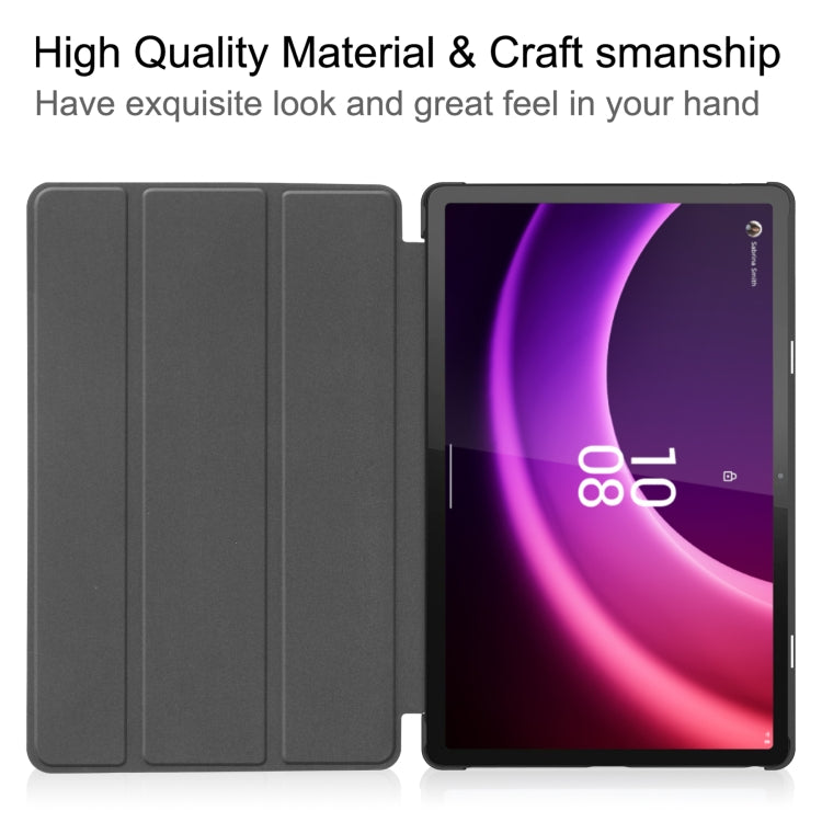 For Lenovo Tab P11 Gen 2 Custer Painted 3-Fold Holder Leather Smart Tablet Case(Big Eye Me)