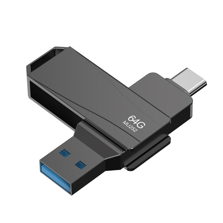 Lenovo Thinkplus MU252 USB 3.1 + USB-C / Type-C Flash Drive, Memory:256GB(Black) - free shipping - PMC Jewellery - Order now!