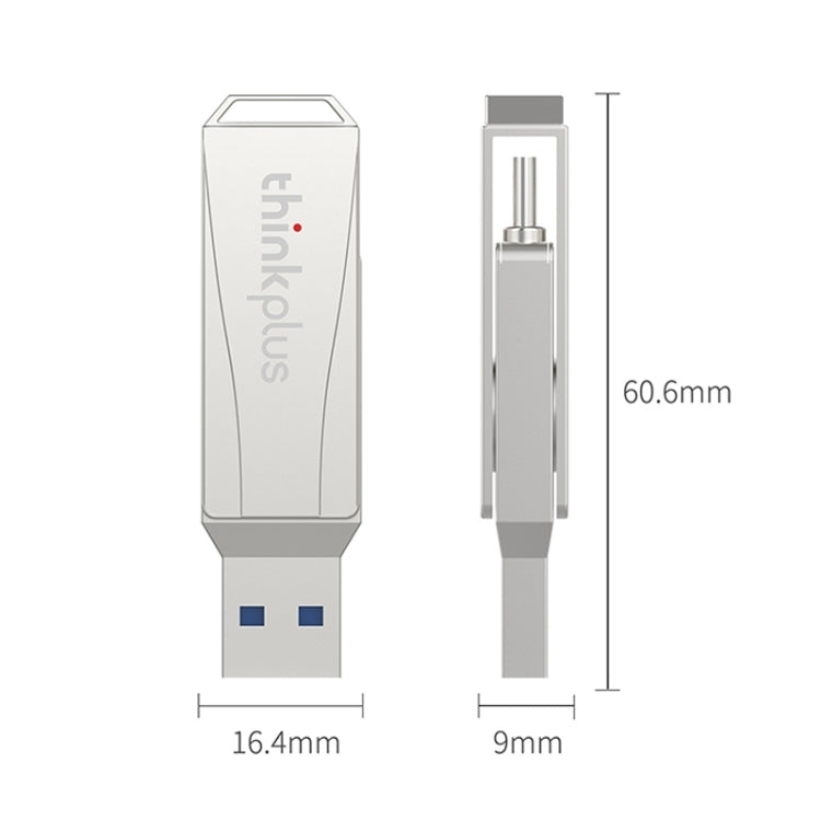 Lenovo Thinkplus MU252 USB 3.1 + USB-C / Type-C Flash Drive, Memory:256GB (Silver) - free shipping - PMC Jewellery - Order now!