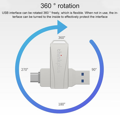 Lenovo Thinkplus MU252 USB 3.1 + USB-C / Type-C Flash Drive, Memory:256GB (Silver) - free shipping - PMC Jewellery - Order now!