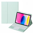 For iPad 10th Gen 10.9 2022 SA-10C Bluetooth Touch Keyboard Leather Tablet Case with Pen Slot(Light Green) - Universal by PMC TechLife | Online Shopping South Africa | PMC TechLife