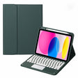 For iPad 10th Gen 10.9 2022 SA-10C Bluetooth Touch Keyboard Leather Tablet Case with Pen Slot(Dark Green) - free shipping - PMC TechLife - Order now!
