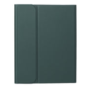 For iPad 10th Gen 10.9 2022 SA-10C Bluetooth Touch Keyboard Leather Tablet Case with Pen Slot(Dark Green)