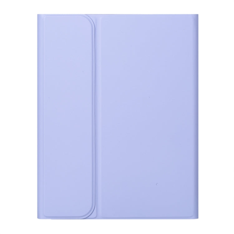 For iPad 10th Gen 10.9 2022 SA-10C Bluetooth Touch Keyboard Leather Tablet Case with Pen Slot(Purple)