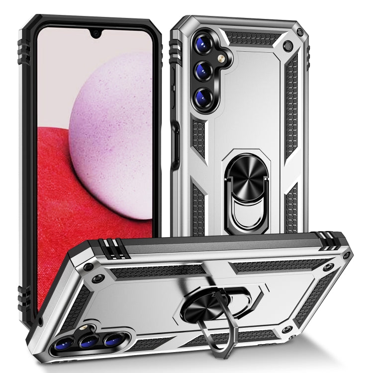 For Samsung Galaxy A14 5G Shockproof TPU + PC Phone Case(Silver) - Galaxy Phone Cases by PMC TechLife | Online Shopping South Africa | PMC TechLife | Buy Now Pay Later Mobicred
