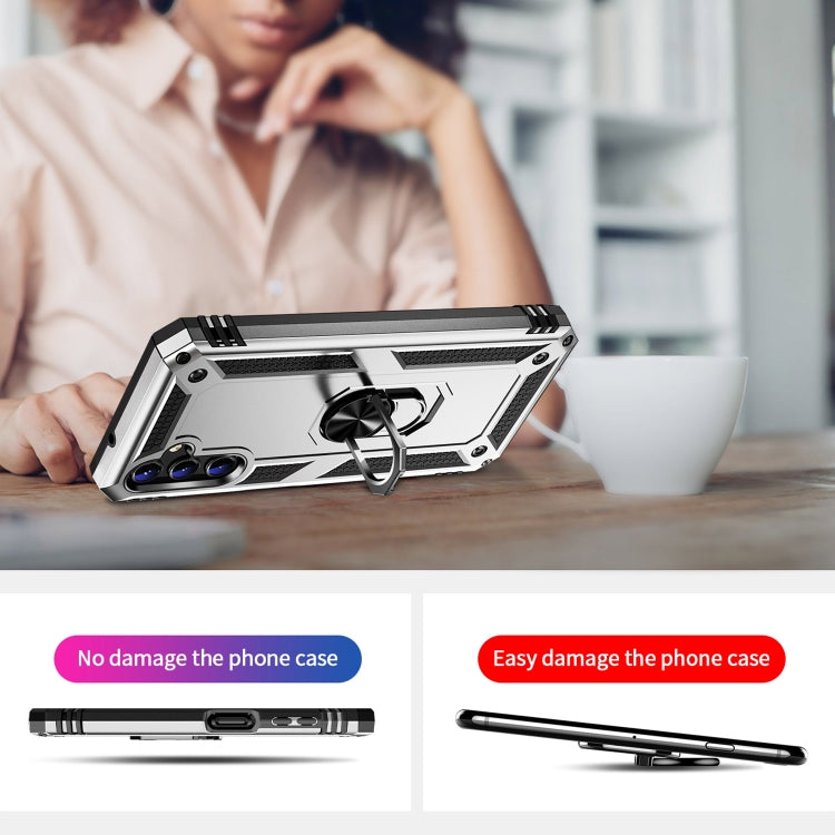 For Samsung Galaxy A14 5G Shockproof TPU + PC Phone Case(Silver) - Galaxy Phone Cases by PMC TechLife | Online Shopping South Africa | PMC TechLife | Buy Now Pay Later Mobicred