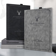 For MicroSoft Surface Pro 9 Deer Head Pattern Leather Tablet Case(Grey)