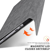 For MicroSoft Surface Pro 9 Deer Head Pattern Leather Tablet Case(Grey)
