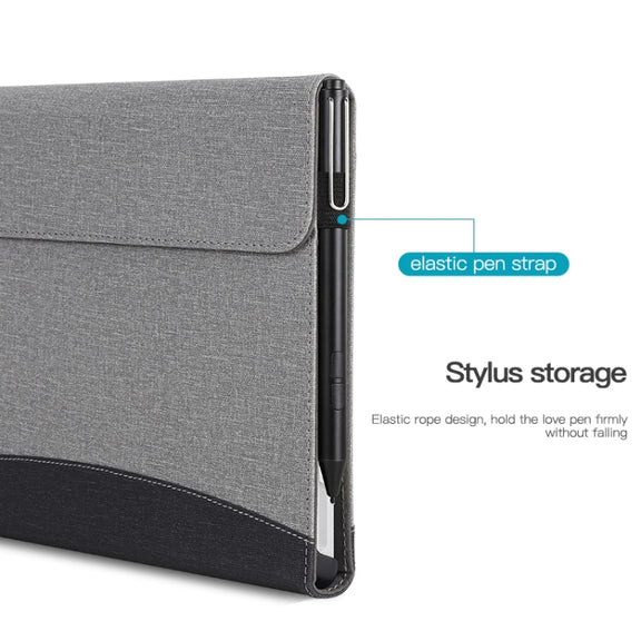 For Microsoft Surface Pro 8 Cloth Texture Stitching Leather Tablet Case(Grey Blue)