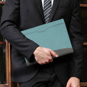 For Microsoft Surface Pro 8 Cloth Texture Stitching Leather Tablet Case(Grey Blue)