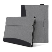 For Microsoft Surface Pro 7 / 6 / 5 / 4 Cloth Texture Stitching Leather Tablet Case(Black Grey)