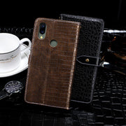 For UMIDIGI A3S(With Fingerprint Hole) idewei Crocodile Texture Horizontal Flip Leather Case with Holder & Card Slots & Wallet(Dark Blue)