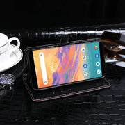 For UMIDIGI A3S(With Fingerprint Hole) idewei Crocodile Texture Horizontal Flip Leather Case with Holder & Card Slots & Wallet(Dark Blue)
