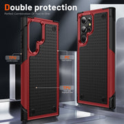 For Samsung Galaxy S22 Ultra 5G PC + TPU Shockproof Protective Phone Case(Red+Black)