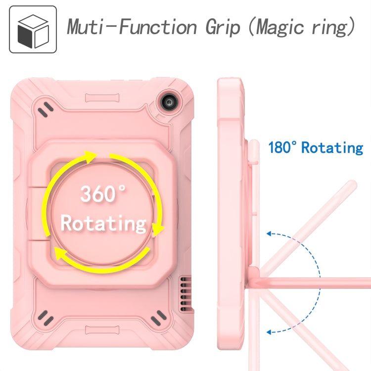 For Amazon Kindle Fire 7 2022 Silicone + PC Bracelet Holder Tablet Case(Rose Gold) - Amazon by PMC TechLife | Online Shopping South Africa | PMC TechLife | Buy Now Pay Later Mobicred