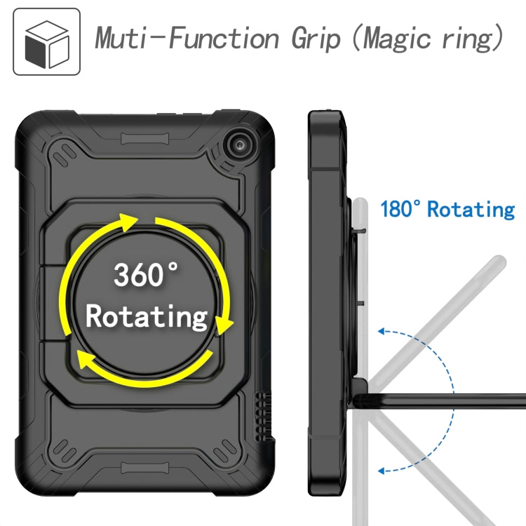 For Amazon Kindle Fire 7 2022 Silicone + PC Bracelet Holder Tablet Case(Black) - Amazon by PMC TechLife | Online Shopping South Africa | PMC TechLife | Buy Now Pay Later Mobicred