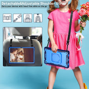 For Lenovo Tab M10 Plus 10.6 3rd Gen 2022 Silicone + PC Bracelet Holder Tablet Case(Navy Blue + Blue)
