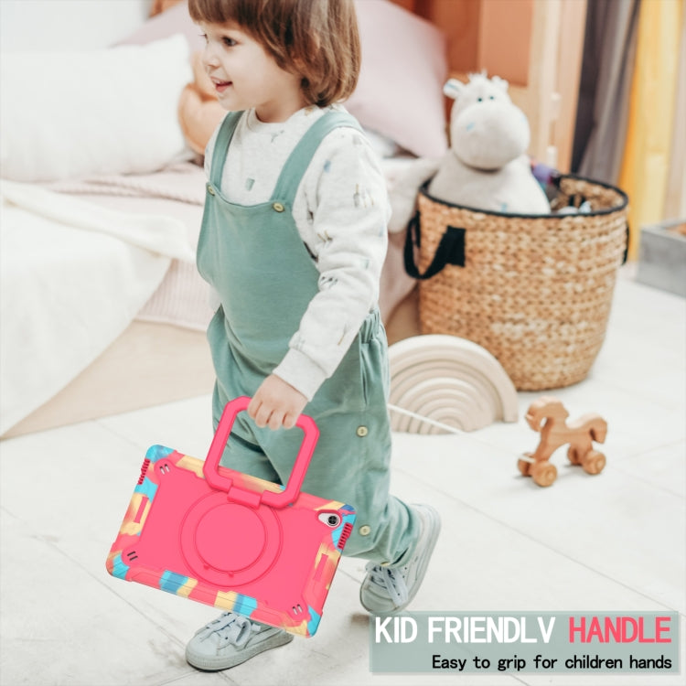 For Lenovo Tab M10 HD 2nd Gen Silicone + PC Bracelet Holder Tablet Case(Camouflage + Rose Red) - Lenovo by PMC TechLife | Online Shopping South Africa | PMC TechLife | Buy Now Pay Later Mobicred