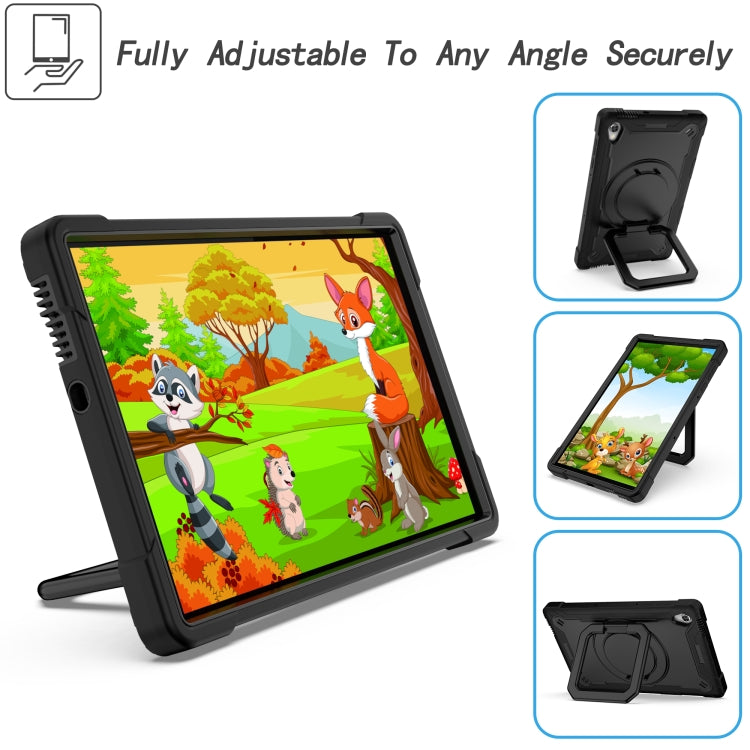 For Lenovo Tab M10 HD 2nd Gen Silicone + PC Bracelet Holder Tablet Case(Black) - Lenovo by PMC TechLife | Online Shopping South Africa | PMC TechLife | Buy Now Pay Later Mobicred
