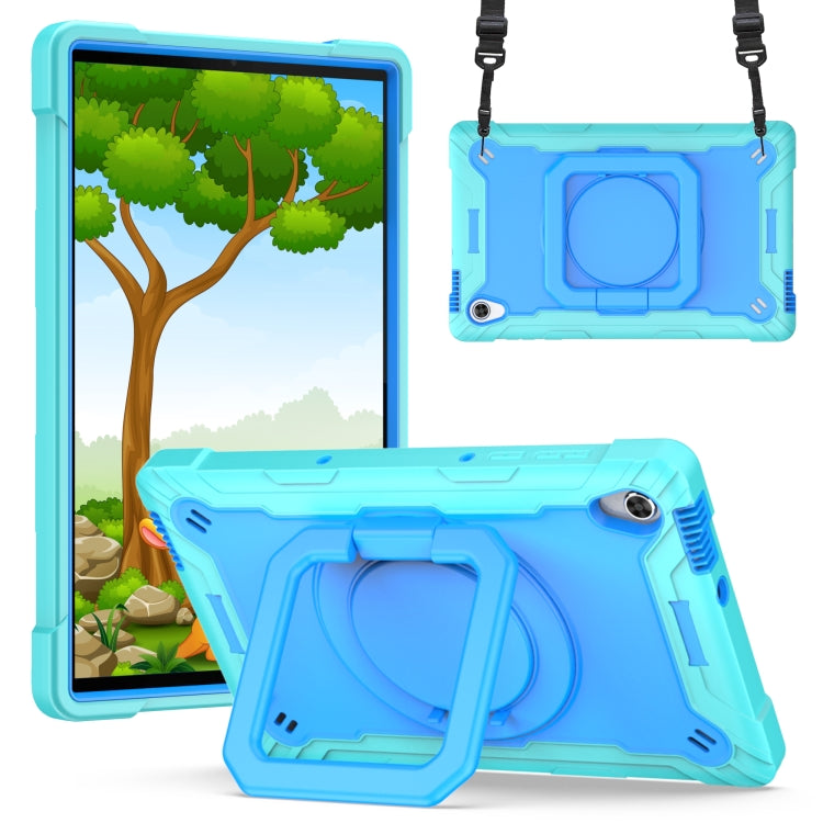 For Lenovo Tab M10 HD 2nd Gen Silicone + PC Bracelet Holder Tablet Case(Mint Green + Blue) - Lenovo by PMC TechLife | Online Shopping South Africa | PMC TechLife | Buy Now Pay Later Mobicred
