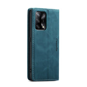 CaseMe 013 Multifunctional Horizontal Flip Leather Phone Case For OPPO F19/F19S/A74 4G/A95 4G/Reno6 Lite 4G Global(Blue)