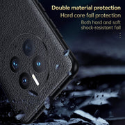 For Huawei Mate 50 Pro SULADA Invisible Bracket Leather Back Cover Phone Case(Black)