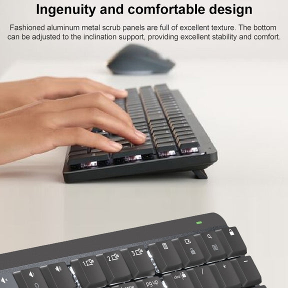 Logitech MX Mechanical Mini Wireless Bluetooth Dual Mode Keyboard with Logi Bolt USB Receiver(Green Axis)