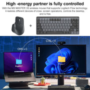 Logitech MX Mechanical Mini Wireless Bluetooth Dual Mode Keyboard with Logi Bolt USB Receiver(Red Axis)