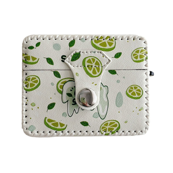 For AirPods Pro PU Leather Wireless Earphone Case(Lemon)