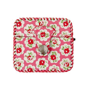 For AirPods 1/2 PU Leather Wireless Earphone Case(Little Red Flower)