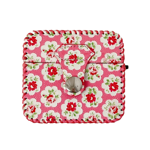 For AirPods 3 PU Leather Wireless Earphone Case(Little Red Flower)