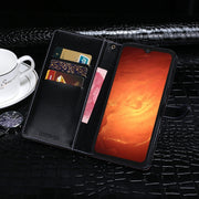 For Blackview BV9800 Pro idewei Crocodile Texture Horizontal Flip Leather Case with Holder & Card Slots & Wallet(Dark Blue)