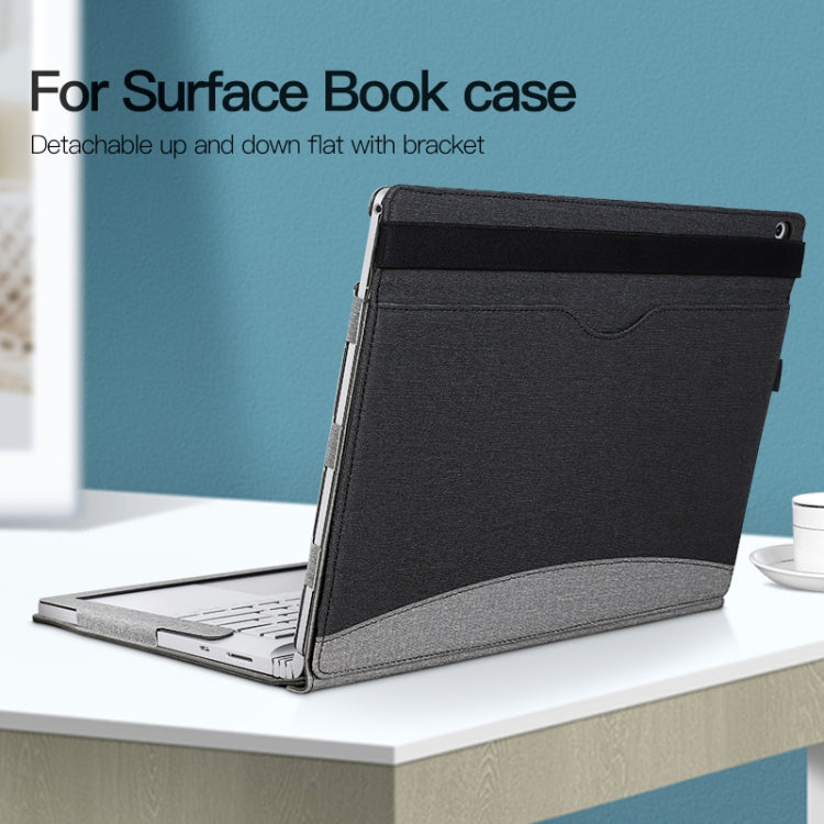 For MicroSoft Surface Book 3 / 2 / 1 13.5 inch Leather Laptop Case(Black Brown) - Others by PMC TechLife | Online Shopping South Africa | PMC TechLife | Buy Now Pay Later Mobicred