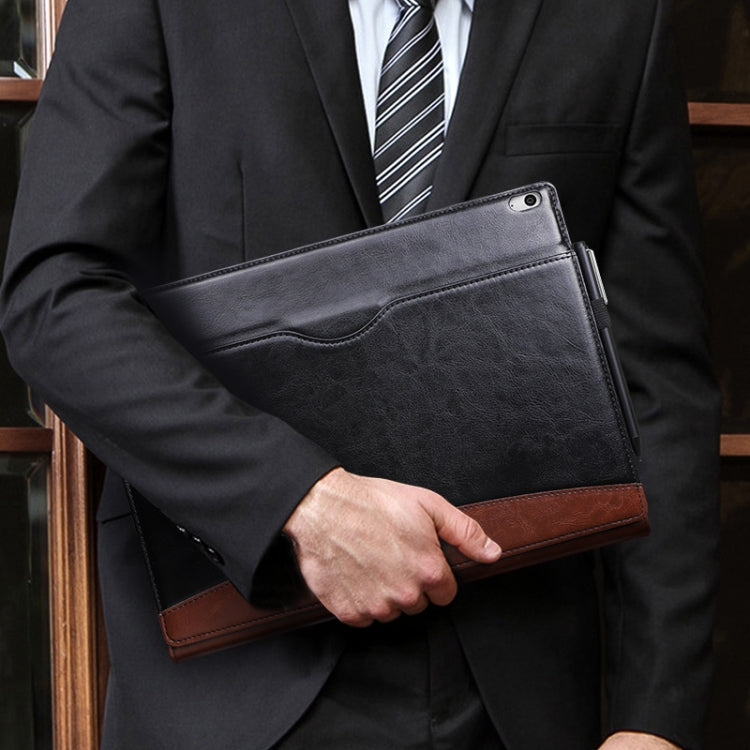 For MicroSoft Surface Book 3 / 2 / 1 13.5 inch Leather Laptop Case(Black Brown) - Others by PMC TechLife | Online Shopping South Africa | PMC TechLife | Buy Now Pay Later Mobicred