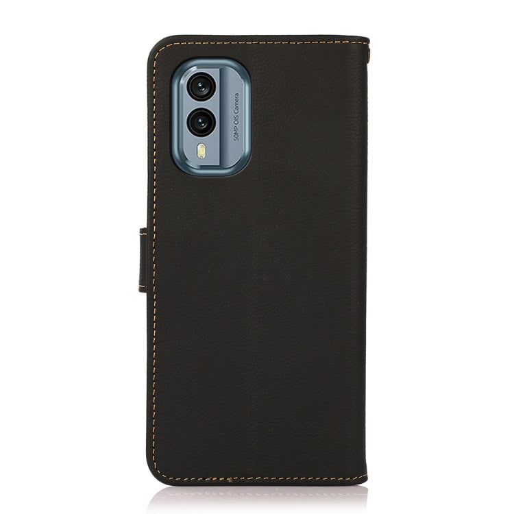 For Nokia X30 5G KHAZNEH Custer Genuine Leather RFID Phone Case(Black) - Nokia Cases by PMC TechLife | Online Shopping South Africa | PMC TechLife | Buy Now Pay Later Mobicred
