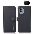 For Nokia X30 5G KHAZNEH Custer Genuine Leather RFID Phone Case(Blue) - free shipping - PMC TechLife - Order now!