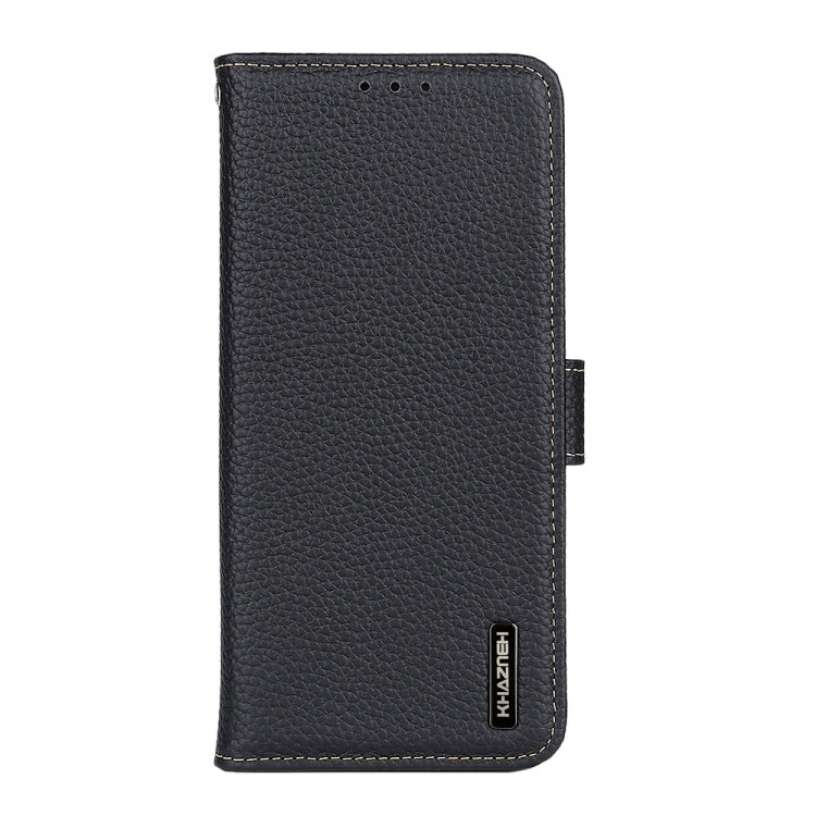 For Nokia X30 5G KHAZNEH Litchi Genuine Leather Phone Case(Black) - Nokia Cases by PMC TechLife | Online Shopping South Africa | PMC TechLife | Buy Now Pay Later Mobicred