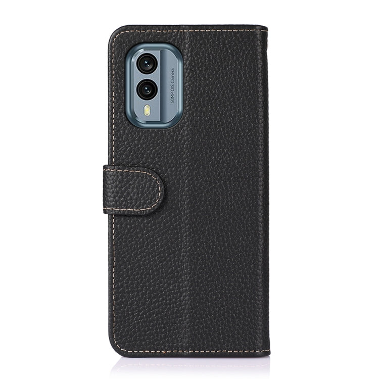 For Nokia X30 5G KHAZNEH Litchi Genuine Leather Phone Case(Black) - Nokia Cases by PMC TechLife | Online Shopping South Africa | PMC TechLife | Buy Now Pay Later Mobicred