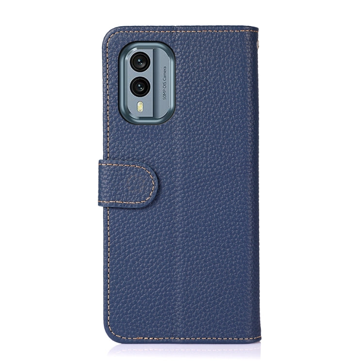 For Nokia X30 5G KHAZNEH Litchi Genuine Leather Phone Case(Blue) - Nokia Cases by PMC TechLife | Online Shopping South Africa | PMC TechLife | Buy Now Pay Later Mobicred