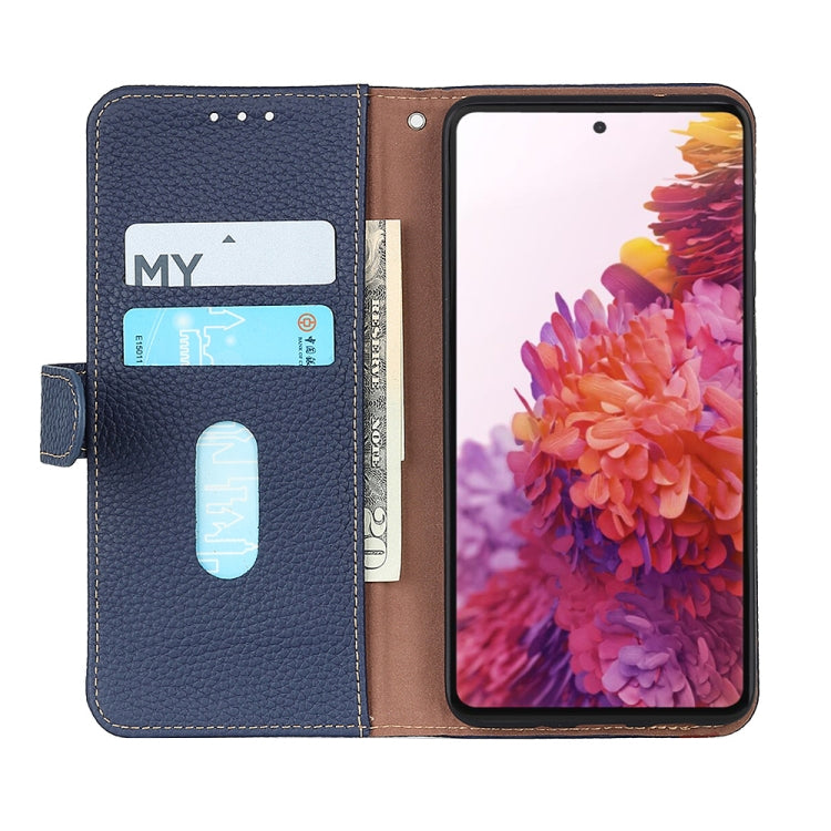 For Nokia X30 5G KHAZNEH Litchi Genuine Leather Phone Case(Blue)