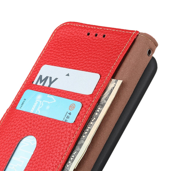 For Nokia X30 5G KHAZNEH Litchi Genuine Leather Phone Case(Red)