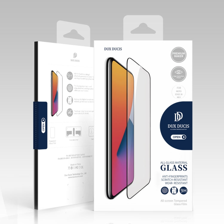 For Motorola Moto Edge 30 Neo 10pcs DUX DUCIS 0.33mm 9H Medium Alumina Tempered Glass Film