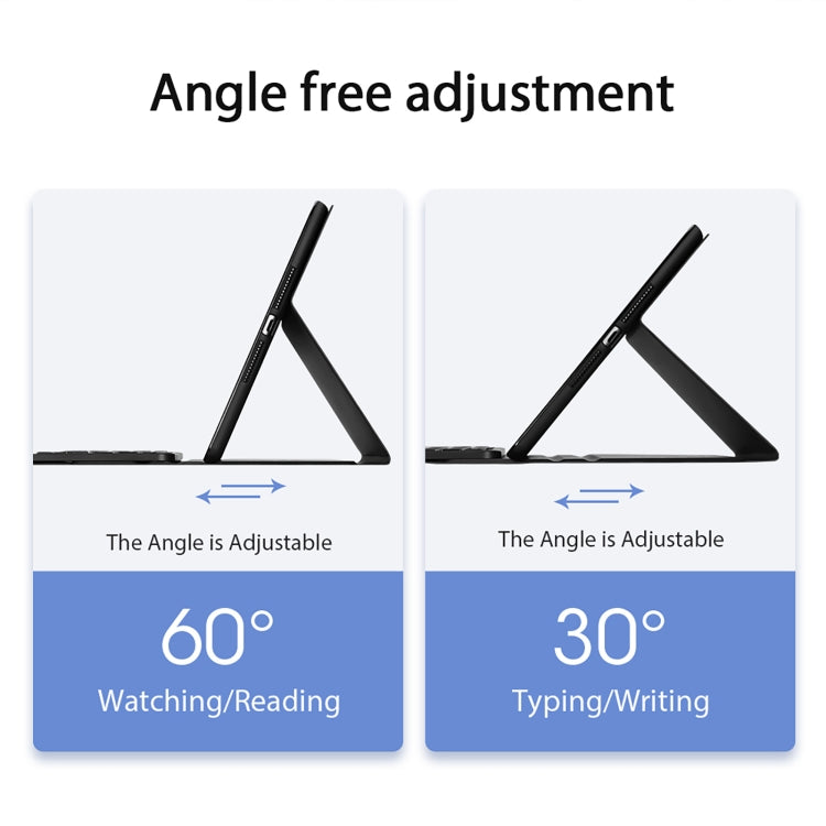 For iPad 10th Gen 10.9 2022 DUX DUCIS TK Series Bluetooth Keyboard Leather Case with Touchpad & Smart Sleep Function(Black) - Universal by DUX DUCIS | Online Shopping South Africa | PMC TechLife | Buy Now Pay Later Mobicred