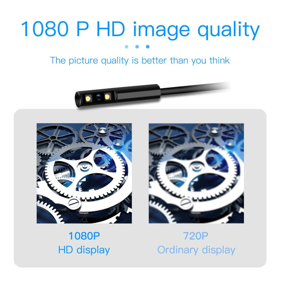 P100 8mm Side 2.4 inch HD Handheld Endoscope Hardlinewith with LCD Screen, Length:2m