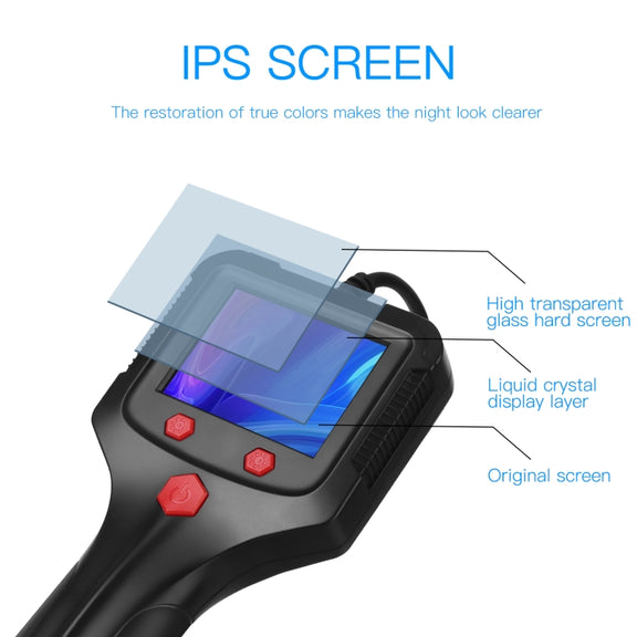 P100 8mm 2.4 inch HD Handheld Endoscope Hardlinewith with LCD Screen, Length:5m