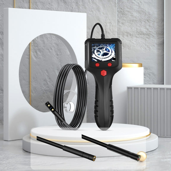 P100 8mm Side 2.4 inch HD Handheld Endoscope Hardlinewith with LCD Screen, Length:15m
