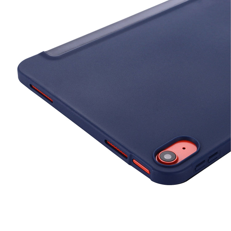 For iPad 10th Gen 10.9 2022 Tri-fold Holder Tablet Leather Case(Dark Blue) - iPad 10th Gen 10.9 Cases by PMC TechLife | Online Shopping South Africa | PMC TechLife